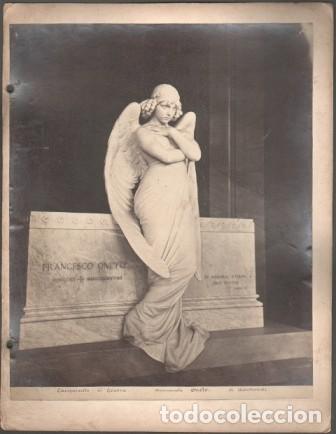 Fotograf&iacute;a antigua: TUMBA FRANCESCO ONETO. ANGEL DE MONTEVERDE POR G. MONTEVERDE. STAGLIENO GENOVA- ALBUMINA-4274