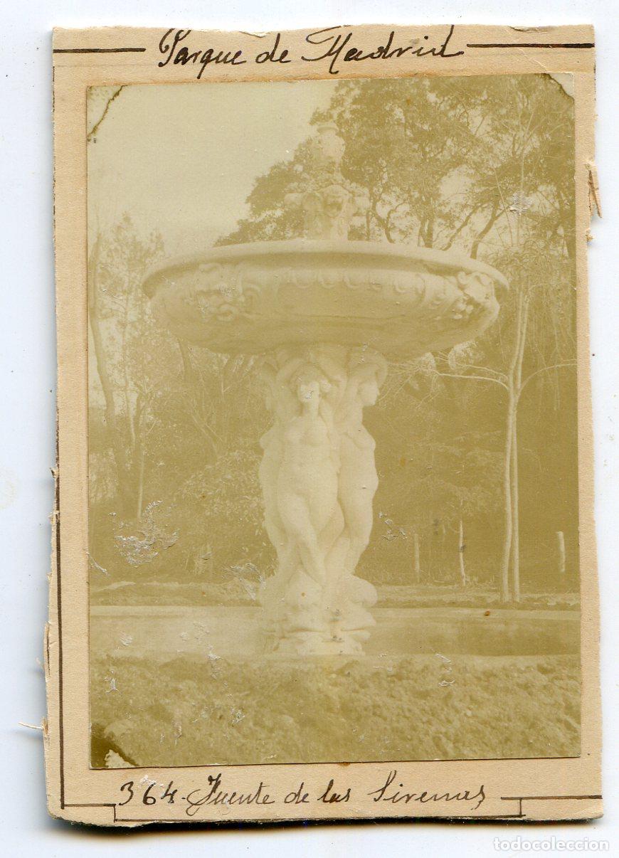Alte Fotografie: Madrid. Parque del Retiro. Fuente de las sirenas, circa 1906.