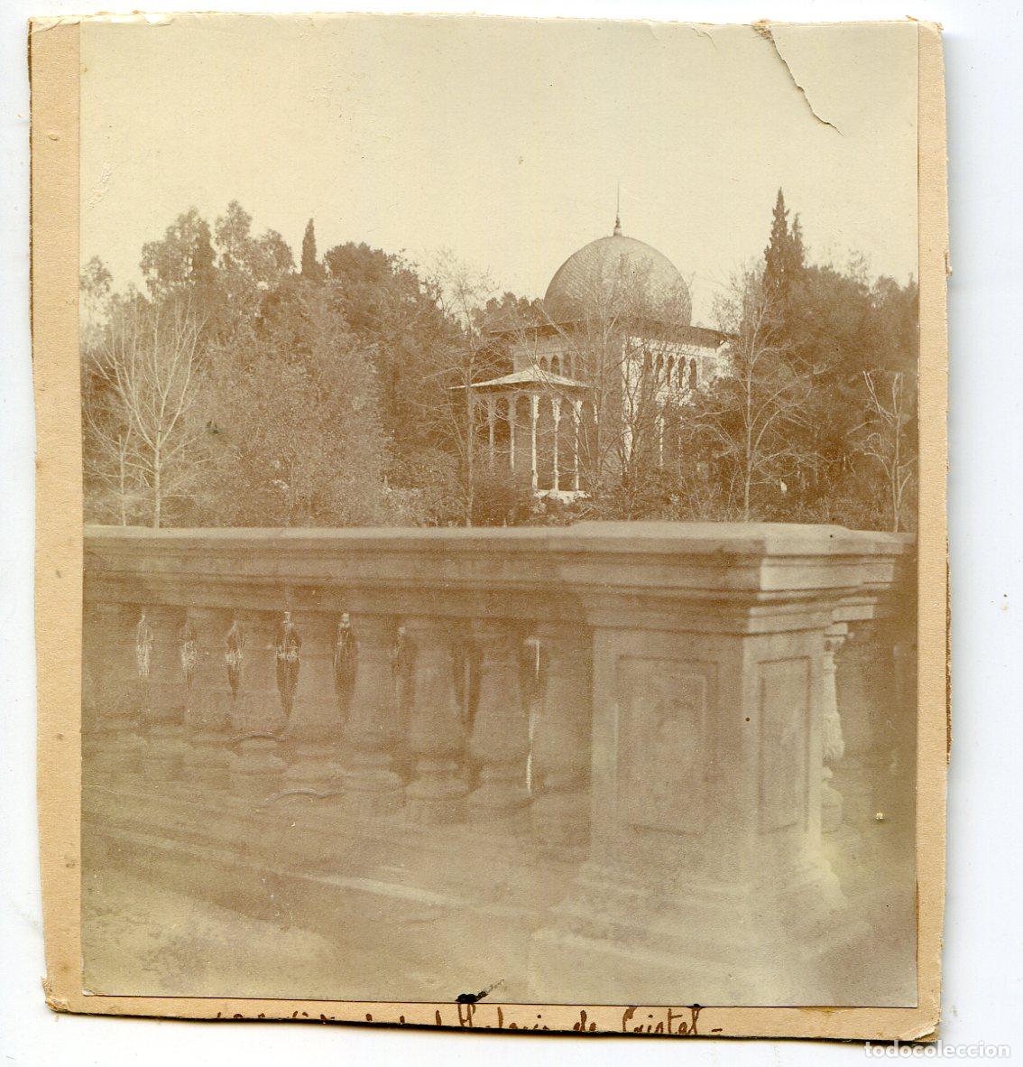 Fotografia antica: Madrid. Parque del Retiro, Edificio morisco desaparecido, vista desde Palacio de Cristal, circa 1906