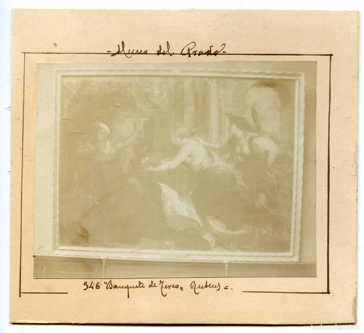 Antique Photography: Madrid. Museo del Prado. Banquete de Tereo, Rubens, circa 1906