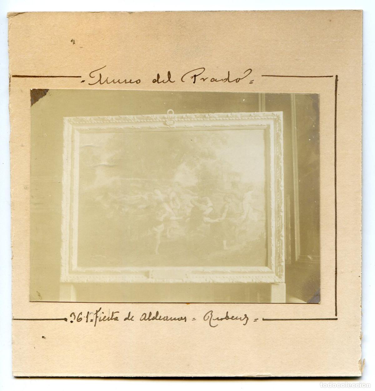 Alte Fotografie: Madrid. Museo del Prado. Fiesta de aldeanos. Rubens, circa 1906