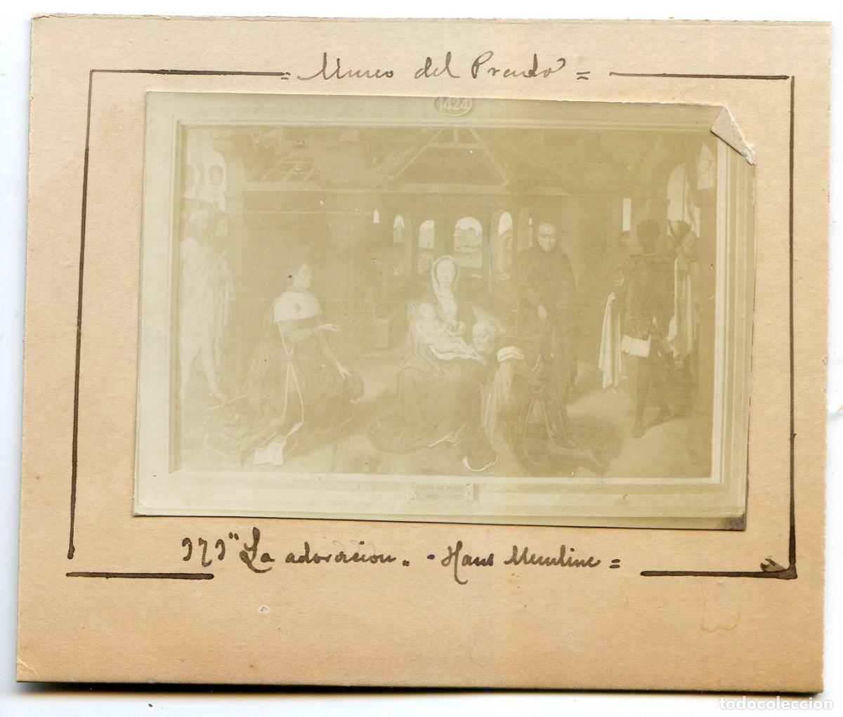 Fotografia antiga: Madrid. Museo del Prado. La Adoraci&oacute;n. Hans Memling, circa 1906