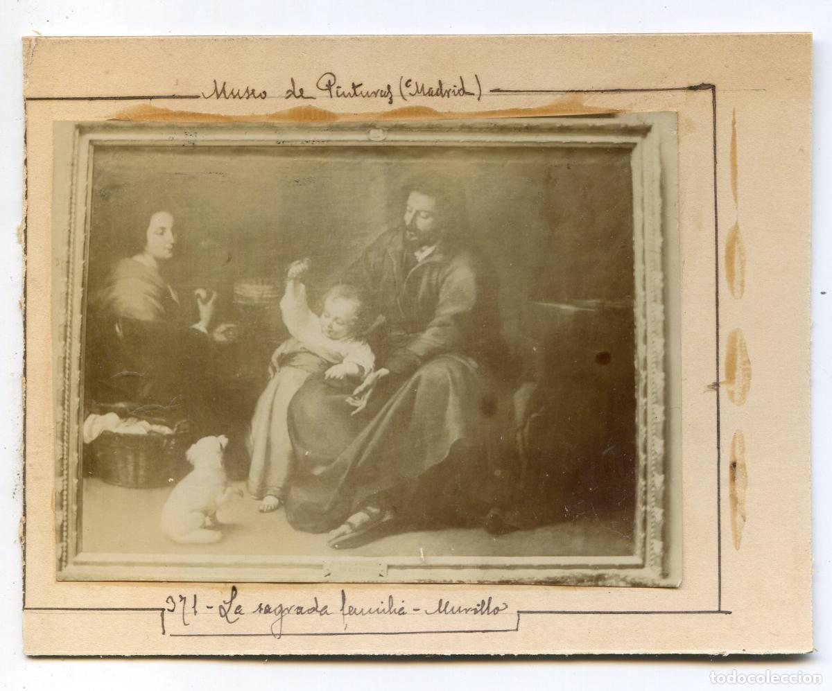 Fotografia antiga: Madrid. Museo del Prado. La Sagrada Familia. Murillo, circa 1906