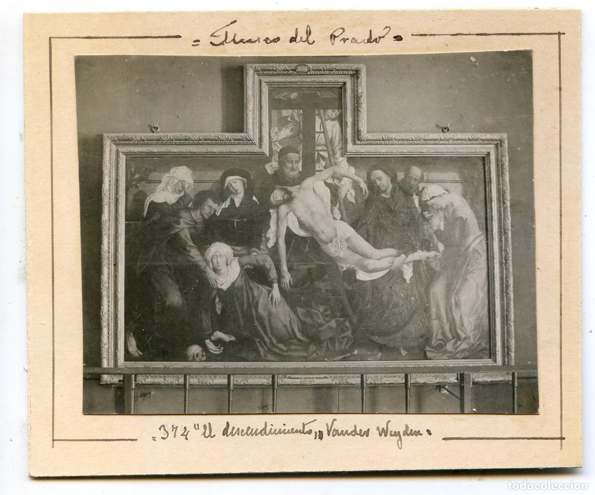 Fotografia antiga: Madrid. Museo del Prado. El descendimiento. Van der Weyden, circa 1906