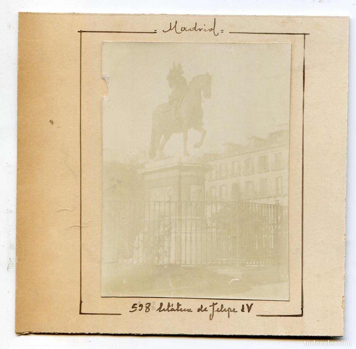 Fotograf&iacute;a antigua: Madrid. Estatua de Felipe IV. circa 1906