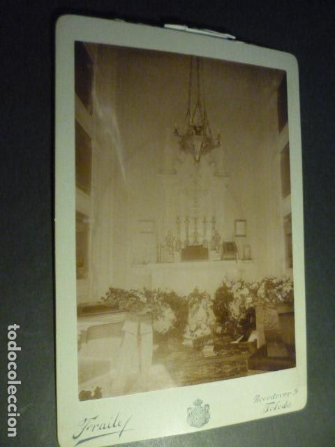Fotograf&iacute;a antigua: TOLEDO PANTEON DE LA FAMILIA DE LA PRESA Y CABAREDA ALBUMINA FRAILE FOTOGRAFO 18 X 26,5 CM