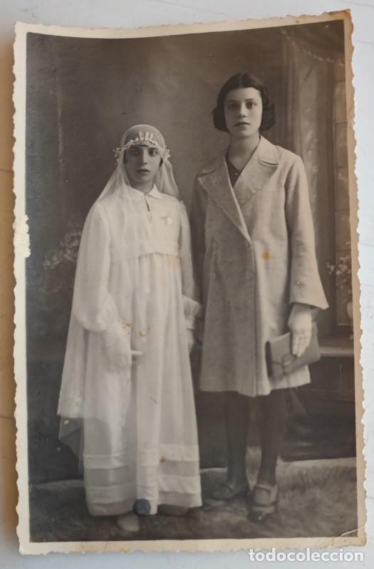 Fotografia antiga: FOTOGRAFIA ANTIGUA, NI&Ntilde;A DE COMUNION, PPIOS. SIGLO XX, 13,5 X 8,5 CM