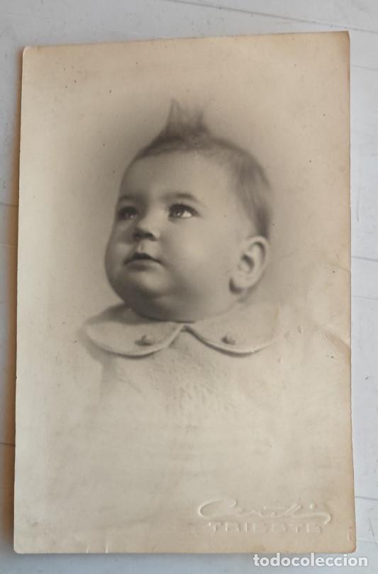 Fotografia antica: FOTOGRAFIA ANTIGUA DE UN NI&Ntilde;O, PPIOS. SIGLO XX, 13,5 X 8,5 CM