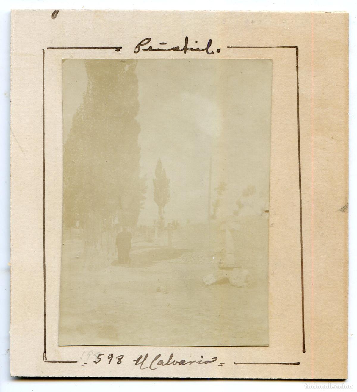 Fotograf&iacute;a antigua: Pe&ntilde;afiel, Valladolid. El Calvario. Circa 1906