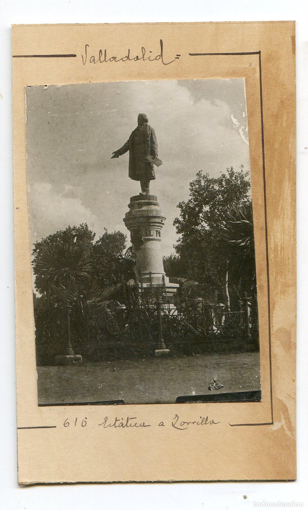 Alte Fotografie: Valladolid, Estatua a Zorrilla, circa 1905.
