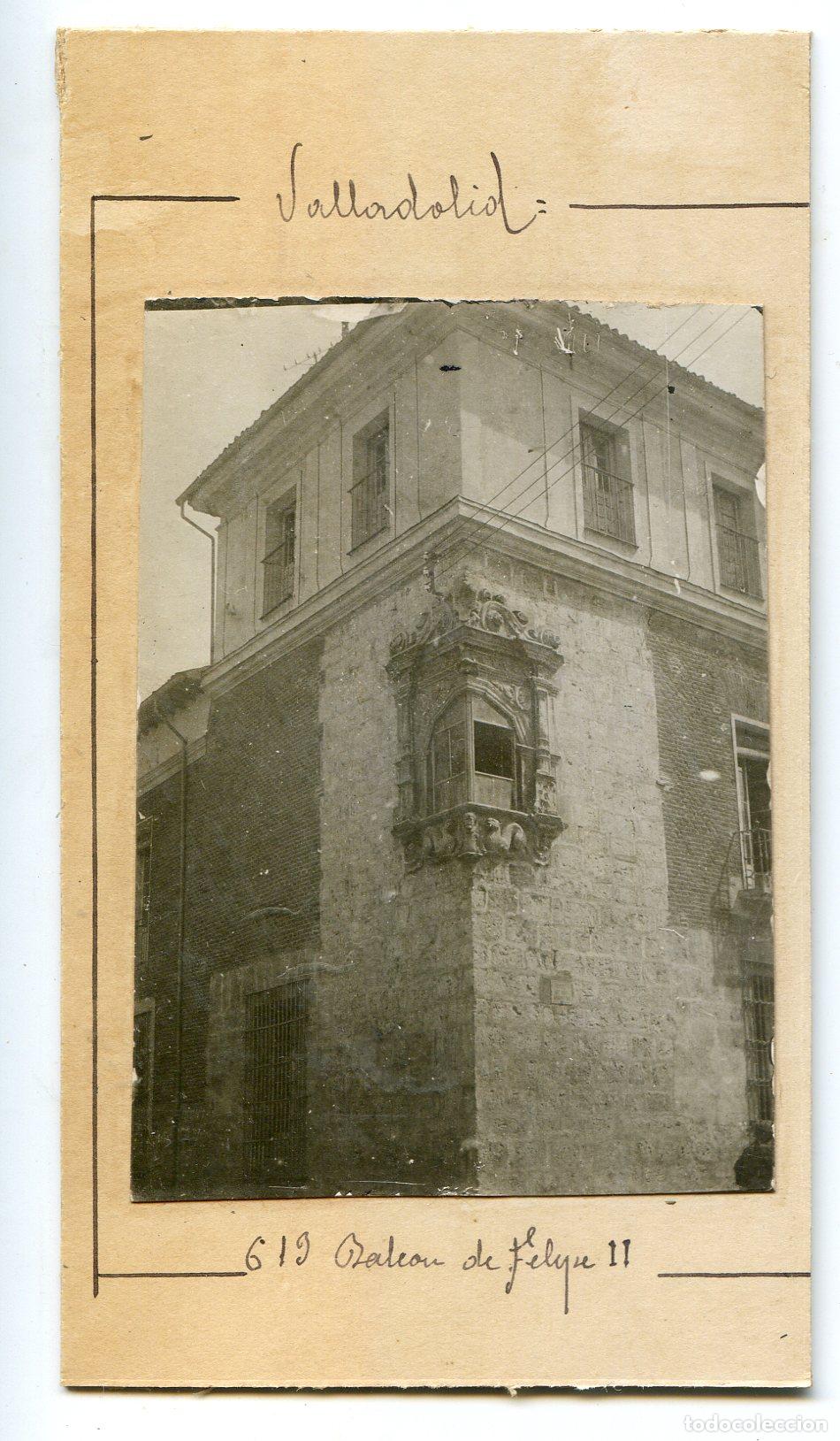 Alte Fotografie: Valladolid, Balc&oacute;n de Felipe II, circa 1905.
