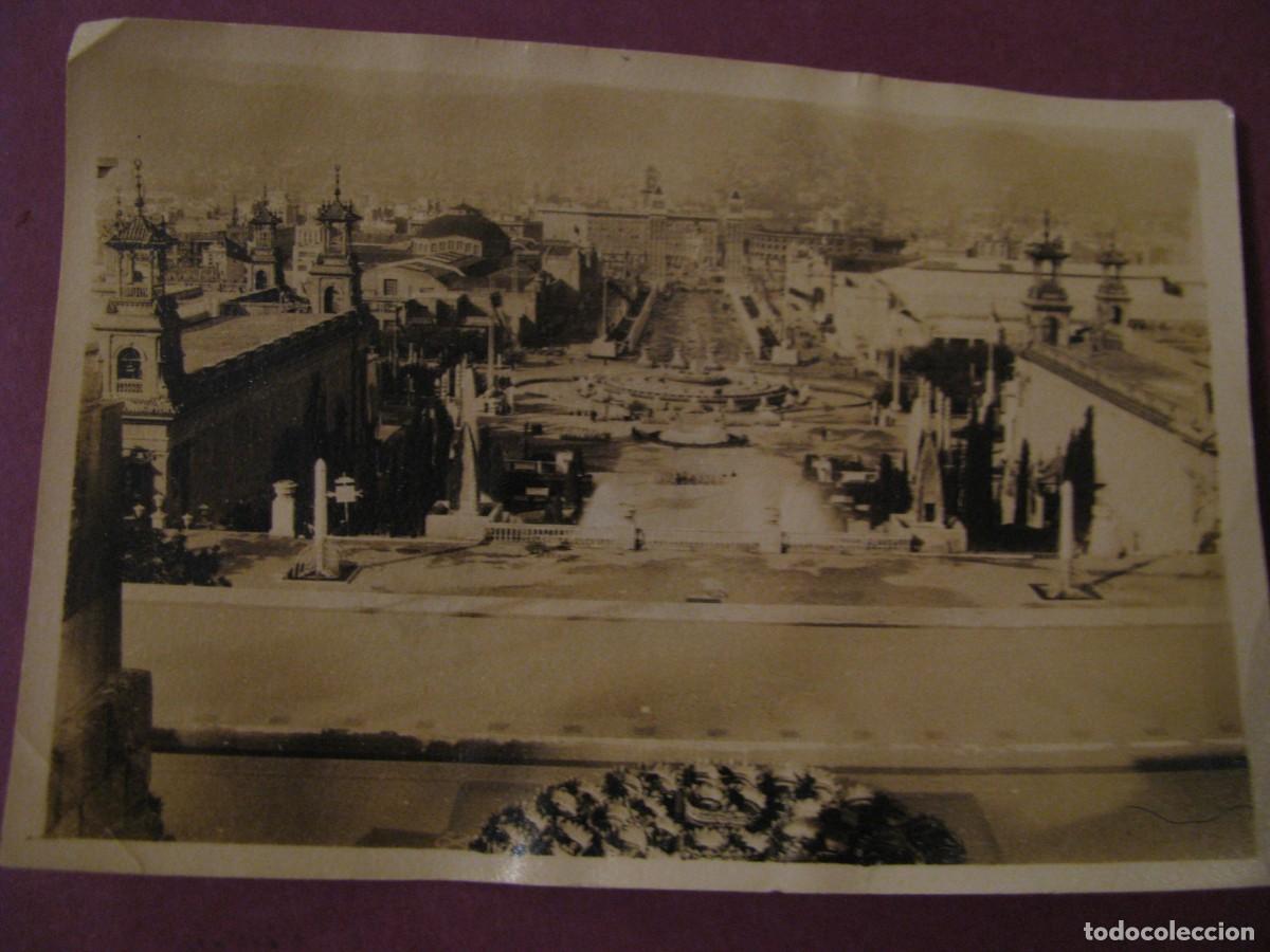 Fotograf&iacute;a antigua: FOTO DE BARCELONA. EXPOSICI&Oacute;N. A&Ntilde;O 1930. 8,5X6 CM. FUENTE MAGICA DE MONTJUICH DESDE PALACIO NACIONAL