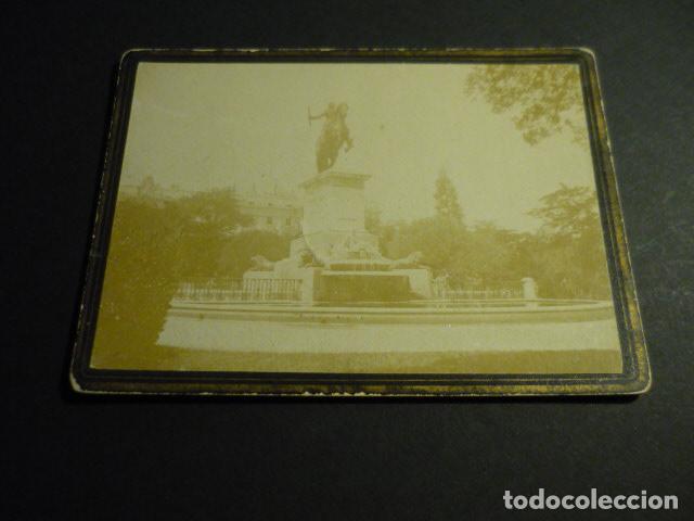 Alte Fotografie: MADRID PLAZA DE ORIENTE ALBUMINA SIGLO XIX 8,5 X 11,5 CM