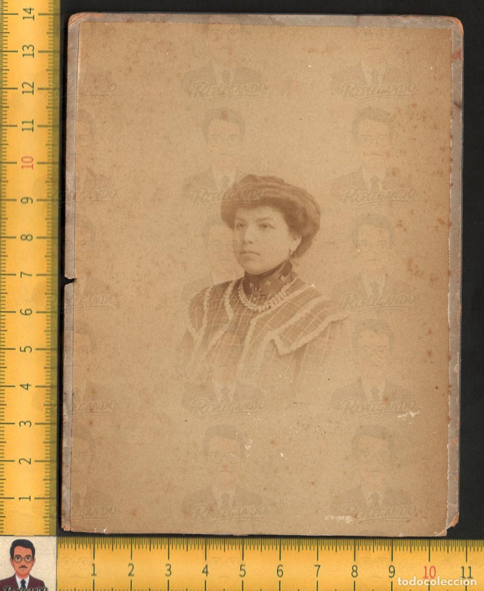 Fotograf&iacute;a antigua: RETRATO MUJER JULIO DERREY VALENCIA - FOTOGRAF&Iacute;A ANTIGUA TARJETA CABINET &Eacute;POCA CIRCA 1880 SIGLO XIX
