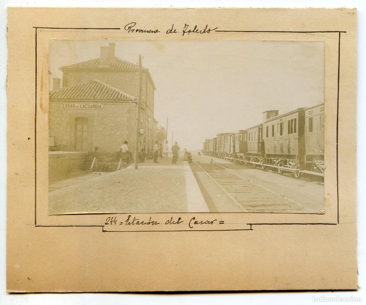 Alte Fotografie: Provincia de Toledo, Estaci&oacute;n de ferrocarril del Casar de Laguardia 1906