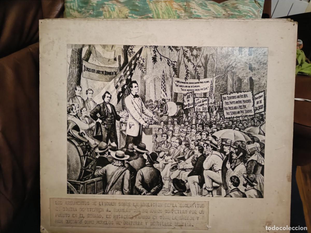 Fotograf&iacute;a antigua: FOTOGRAF&Iacute;A Abraham Lincoln y Stephen A. Douglas A&Ntilde;O 1858 SOBRE CARTON