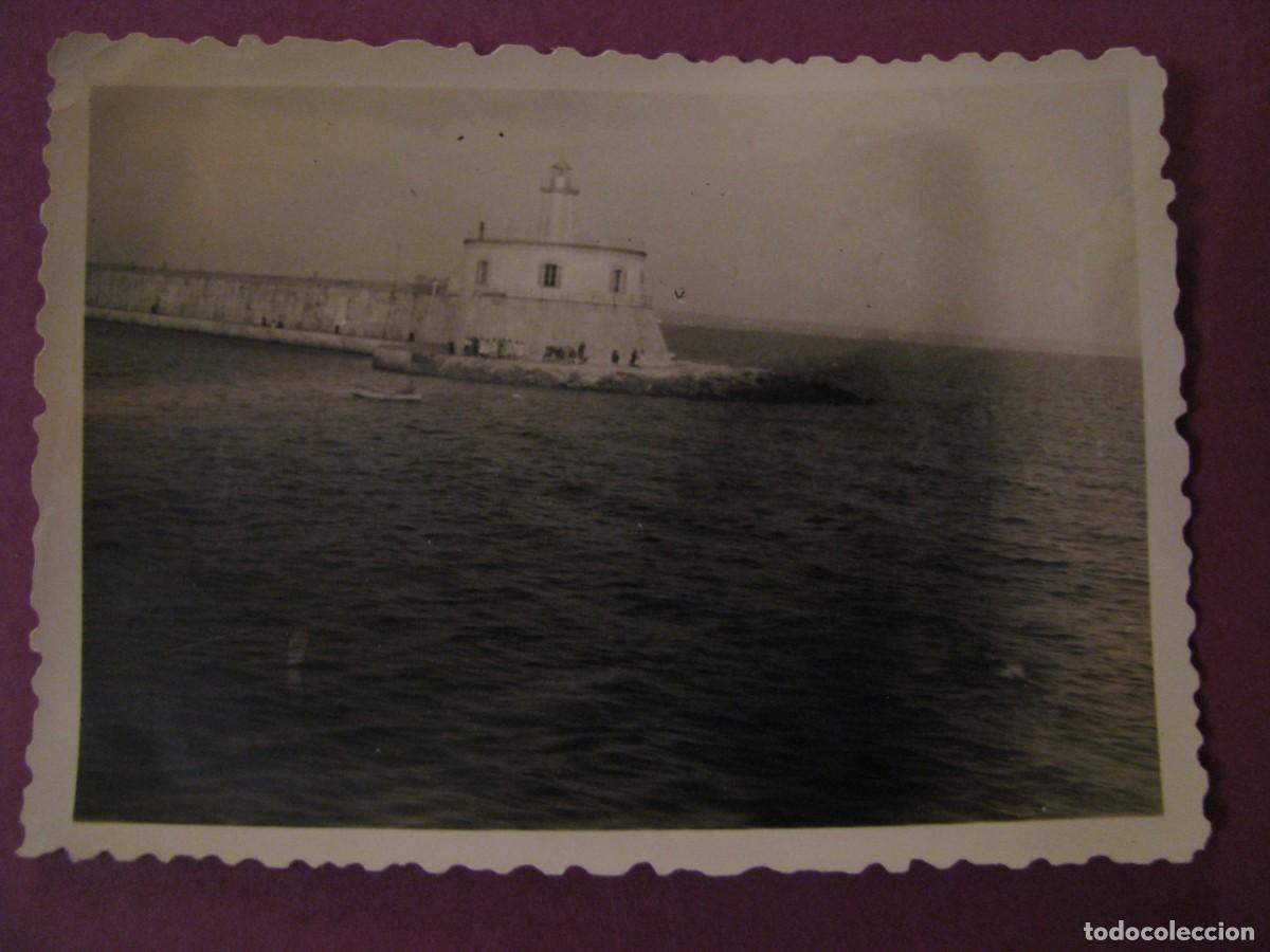 Fotograf&iacute;a antigua: FOTO DE PALMA DE MALLORCA. EL FARO DE LA RIBA. A&Ntilde;OS 1940 O 50. 8,5X6 CM