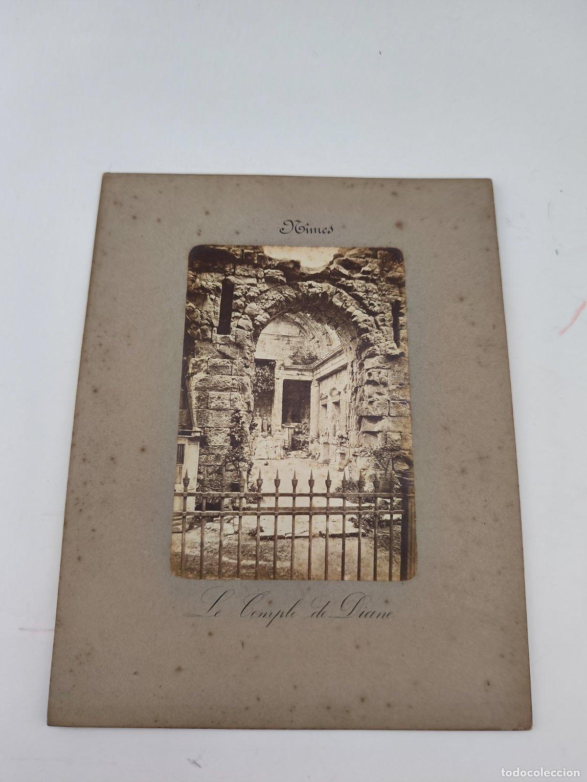 Fotograf&iacute;a antigua: Fotograf&iacute;a Antigua C. 1880-1900 - N&icirc;mes: Le Temple De Diane (Templo De Diana, Francia) - Gran Soport
