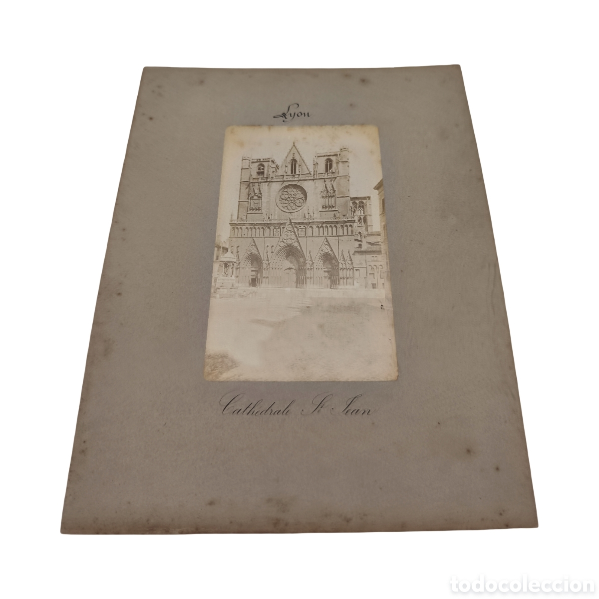 Fotograf&iacute;a antigua: Fotograf&iacute;a Antigua C. 1880-1900 - Lyon: Cath&eacute;drale Saint-Jean (Catedral De San Juan, Francia) - Gran