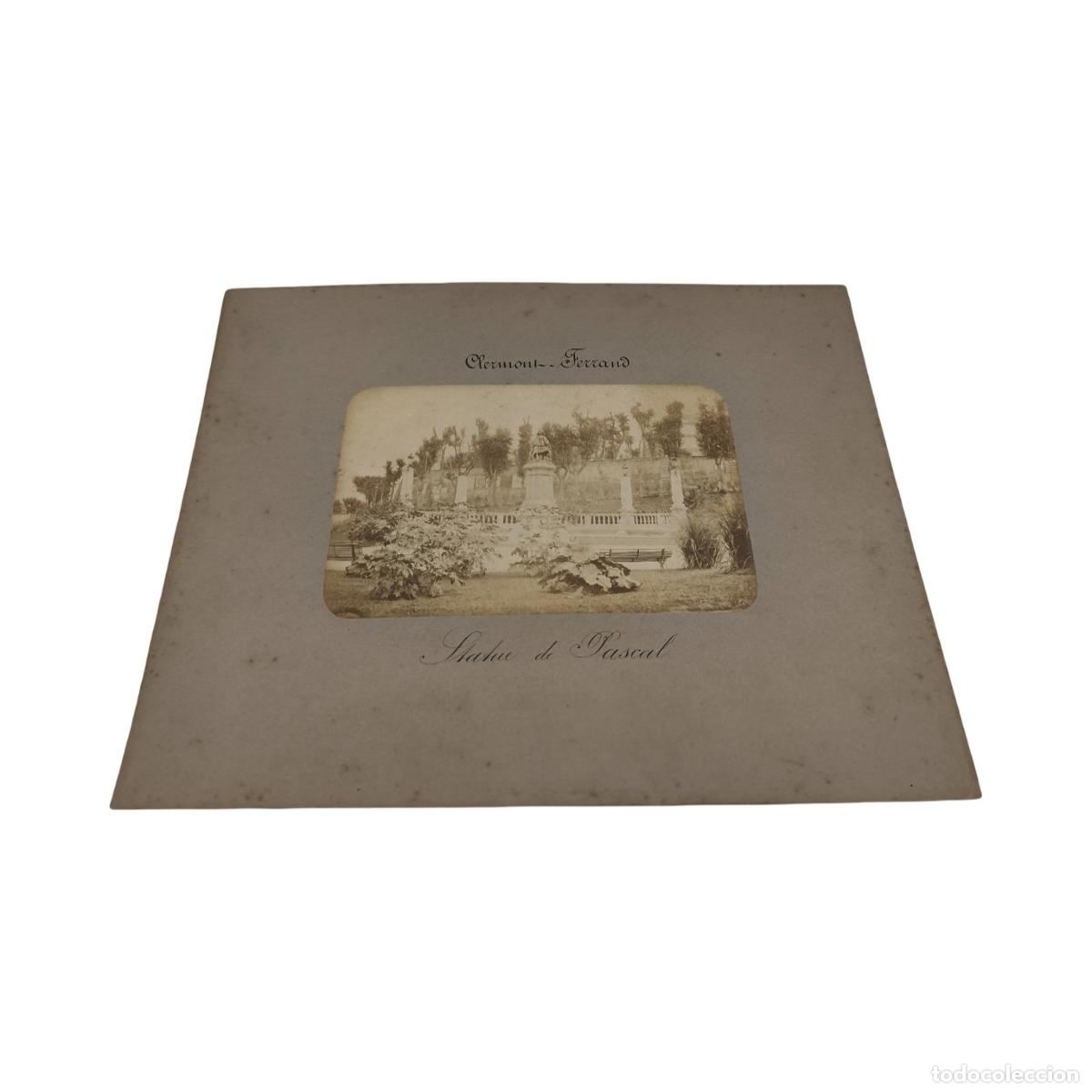 Fotograf&iacute;a antigua: Fotograf&iacute;a Antigua C. 1890-1910 - Clermont-Ferrand (Francia) - Estatua De Blaise Pascal (&rdquo;Statue De