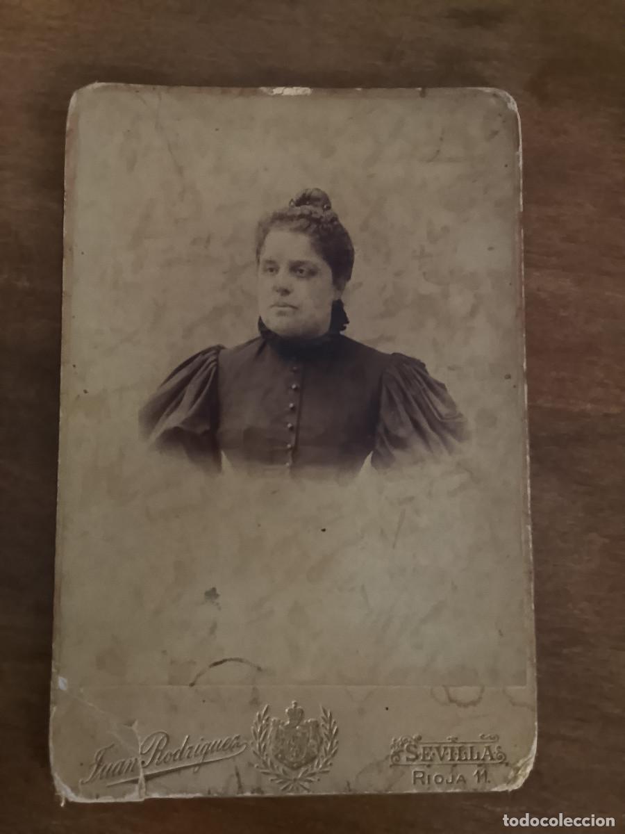 Fotograf&iacute;a antigua: Fotograf&iacute;a antigua alb&uacute;mina, Fot&oacute;grafo Juan Rodr&iacute;guez, Sevilla, 1898