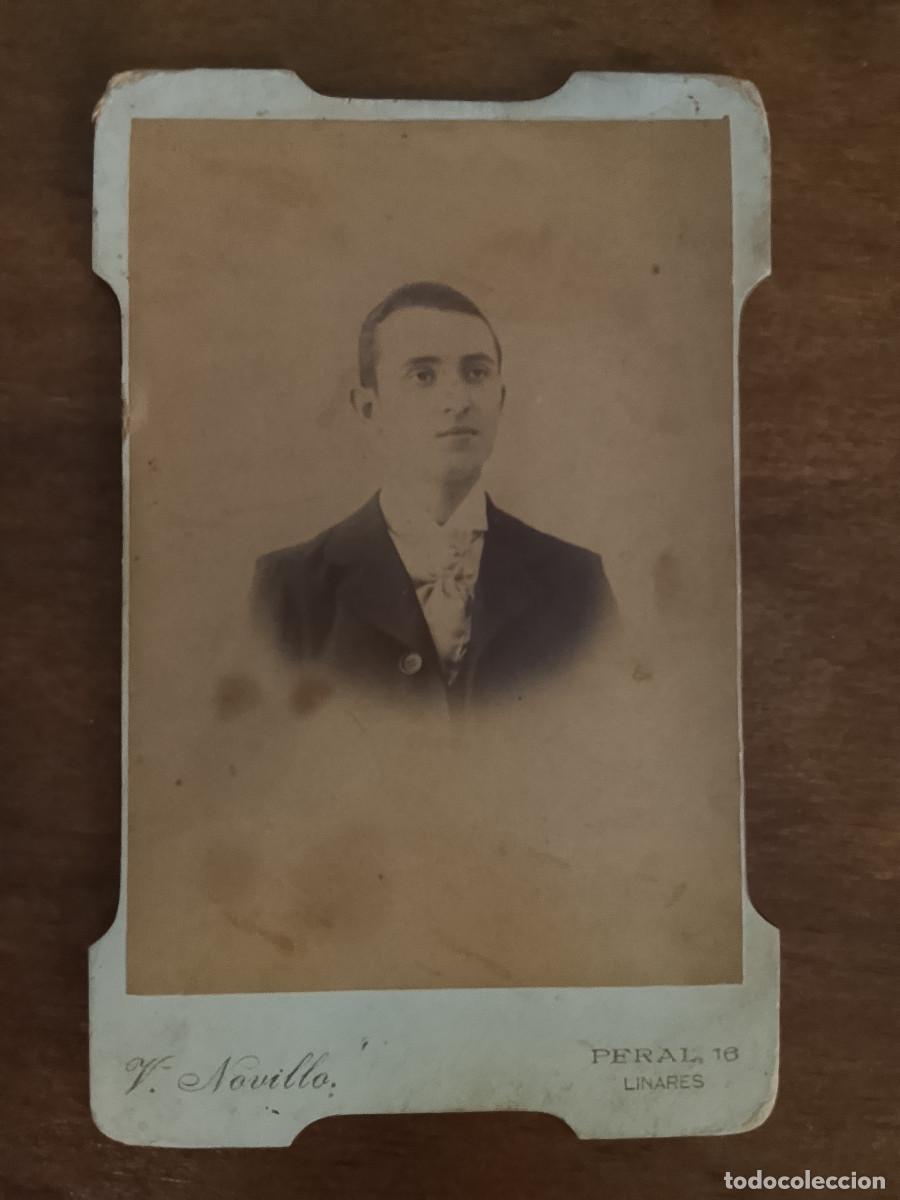 Fotograf&iacute;a antigua: Fotograf&iacute;a antigua alb&uacute;mina, V. Novillo, Linares, 1898