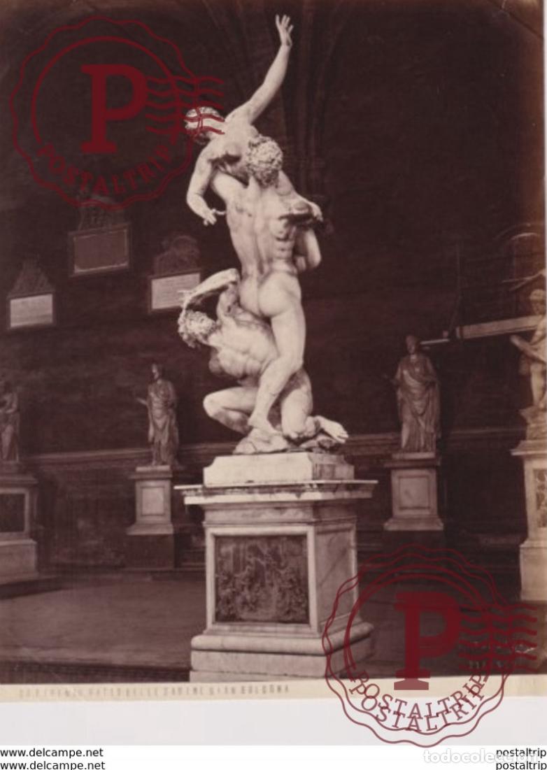 Fotograf&iacute;a antigua: FIRENZE RATTO DELLE SABINE GIAMBOLOGNA V PAGANORI FIRENZE ITALY ITALIA PHOTOGRAPHIE 25*19CM