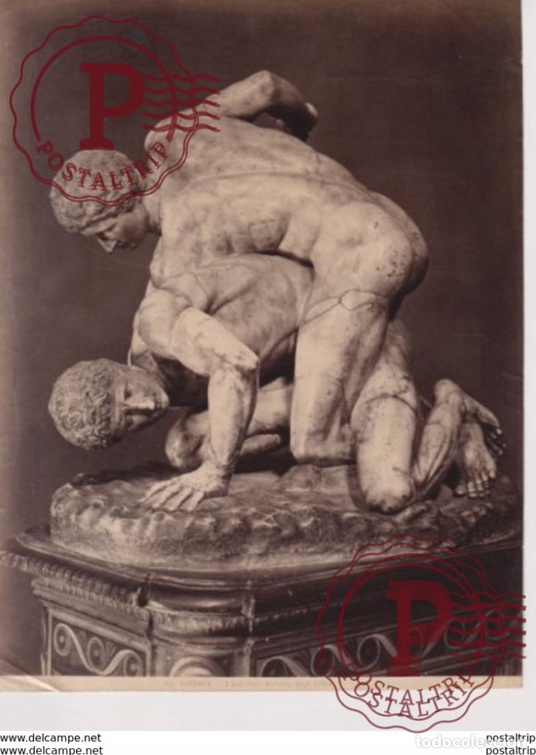 Fotograf&iacute;a antigua: FIRENZE I LOTTATORI GALLERIA DEGLI UFFIZI ITALY ITALIA PHOTOGRAPHIE 25*19CM