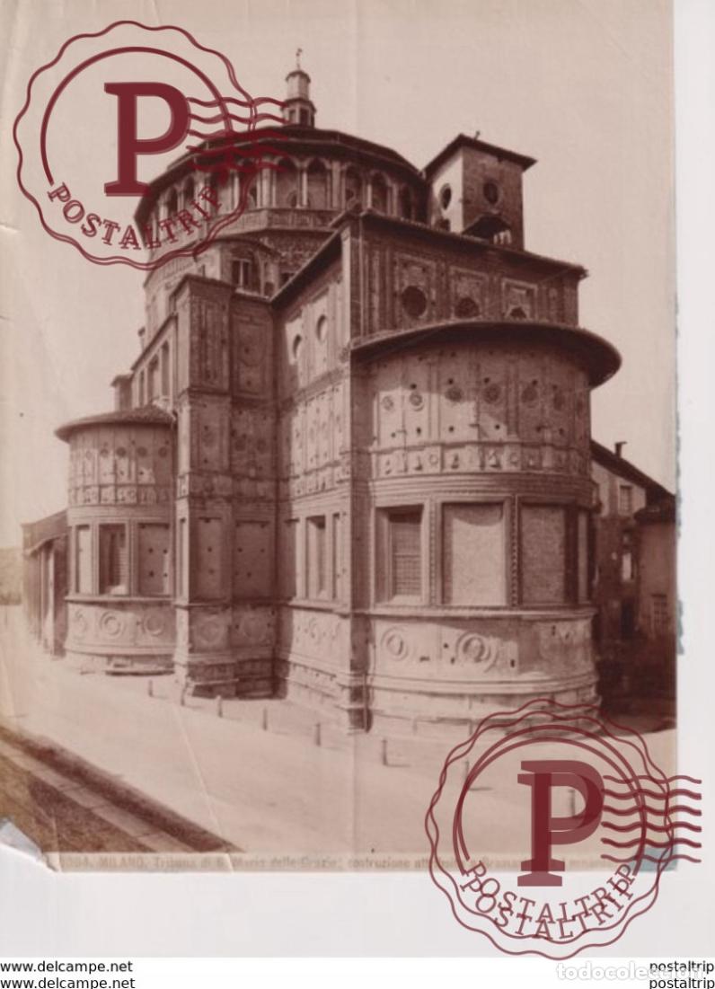 Fotograf&iacute;a antigua: milano tribuna di s maria delle grazie costruzione attribuita a bramante o a leonarde ITALY ITALIA P