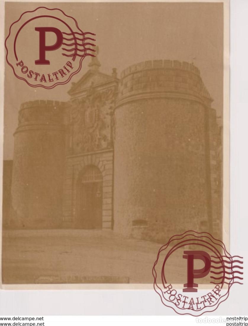 Fotograf&iacute;a antigua: PUERTA DE VISAGRA TOLEDO ESPA&Ntilde;A SOBRE CART&Oacute;N PHOTOGRAPHIE 23*18CM