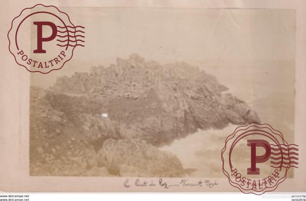 Fotograf&iacute;a antigua: LA POINTE DU RAZ VERSANT NORD HOLE SEE SCAN BRETAGNE PHOTOGRAPHIE 23*13CM