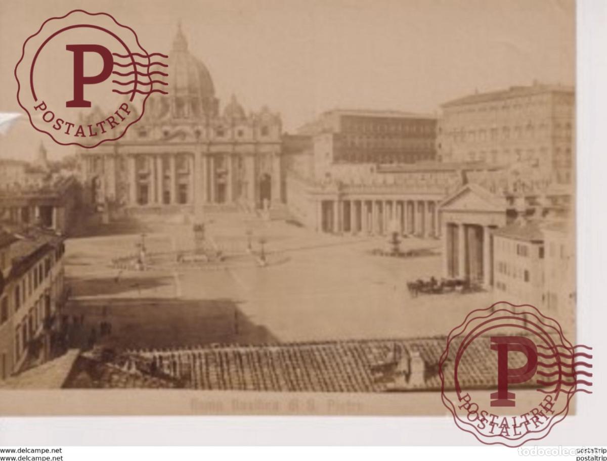 Fotograf&iacute;a antigua: ROMA BASILICA DI S PIETRO PHOTOGRAPHIE 16*12CM