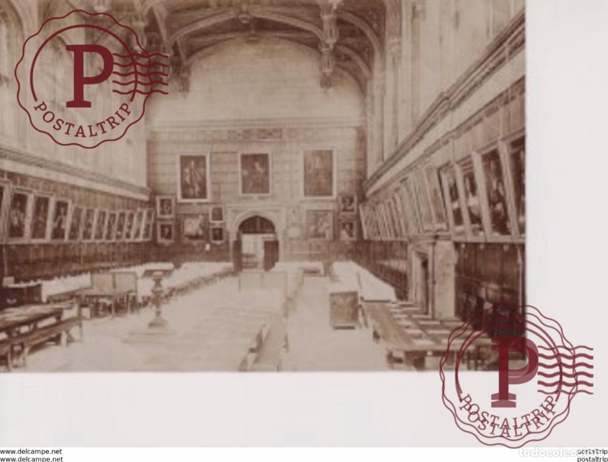 Fotograf&iacute;a antigua: DINING ROOM OF CHRIST CHURCH COLLEGE OXFORD PHOTOGRAPHER E BLESLEY OXFORD PHOTOGRAPHIE 15*10CM