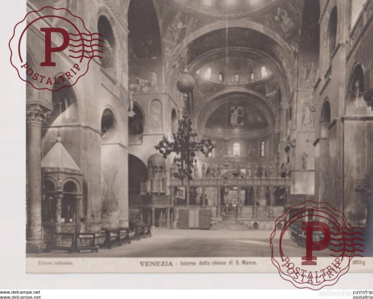 Alte Fotografie: REPRINT? VENEZIA INTERNO DELLA CHIESA DI S MARCO ITALY ITALIA PHOTOGRAPHIE 25*18CM