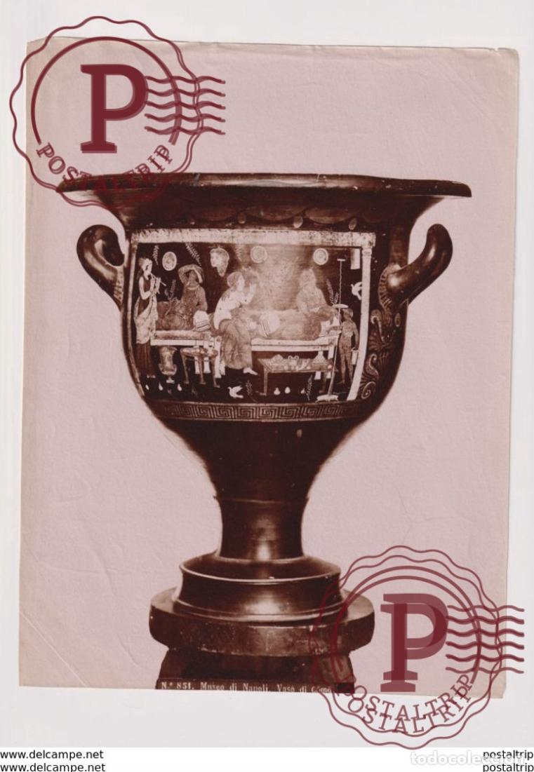 Fotograf&iacute;a antigua: MUSEO DI NAPOLI ITALIA VASO DI COMD 25*19CM ALBUMINA PHOTOGRAPHIE