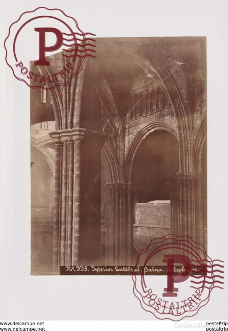 Fotograf&iacute;a antigua: ETAT INTERIOR CATEDRAL BARNA 22*16CM PHOTOGRAPHIE