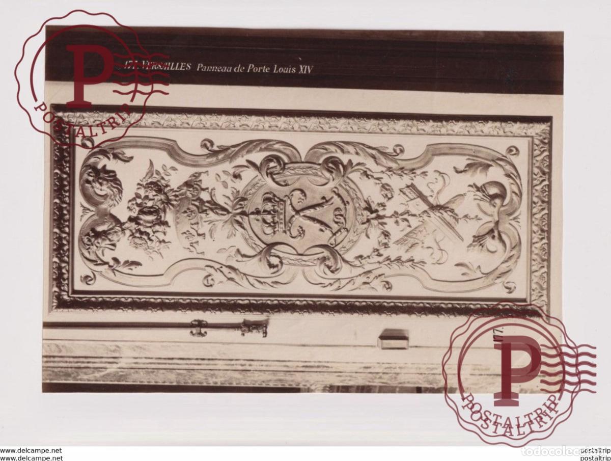 Fotograf&iacute;a antigua: VERSAILLES PANNEAU DE PORTE LOUIS XIV 24*17CM PHOTOGRAPHIE