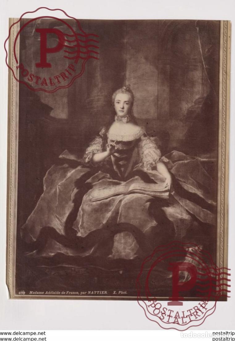 Fotograf&iacute;a antigua: MADAME ADELAIDE DE FRANCE PAR NATTIER 25*20CM PHOTOGRAPHIE