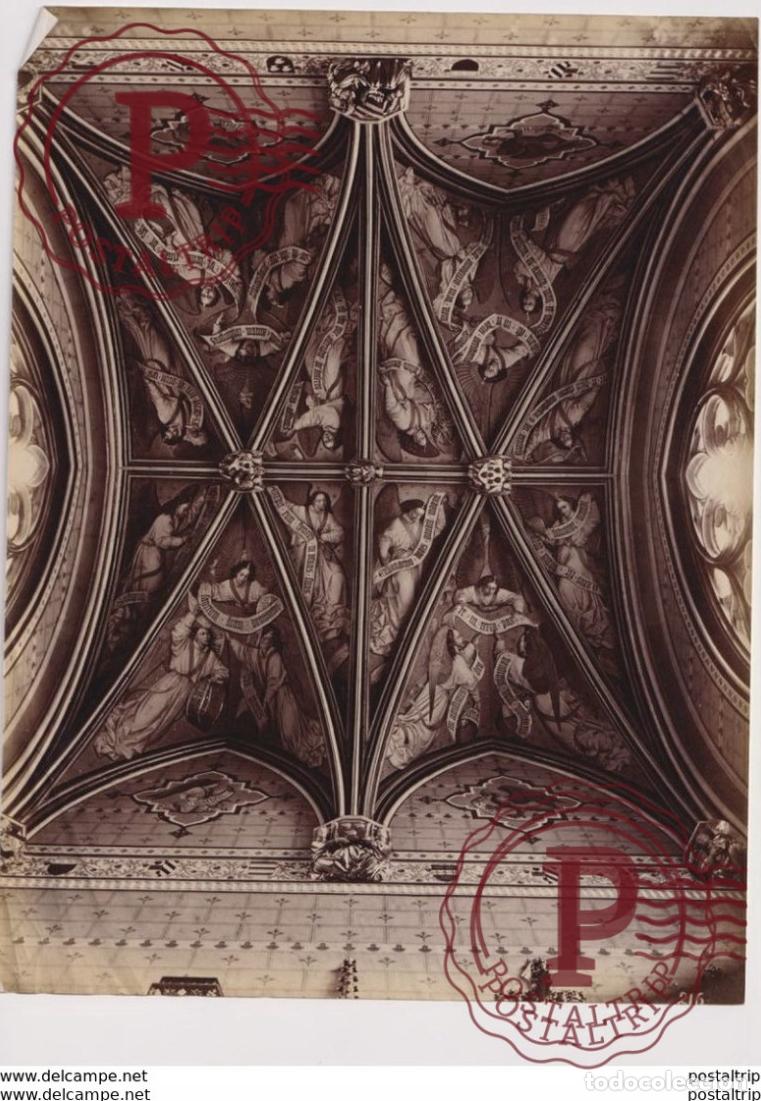 Fotograf&iacute;a antigua: BOURGES PLAFOND DU PALAIS DE JACQUES COEUR 27*21CM PHOTOGRAPHIE