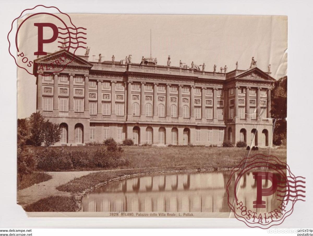 Fotograf&iacute;a antigua: MILANO PALAZZO DETTO VILLA REALE L POLLAK 25*19CM PHOTOGRAPHIE
