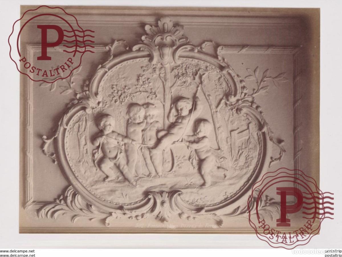 Antique Photography: FONTAINEBLEAU DESSUS DE PORTS 25*20CM PHOTOGRAPHIE