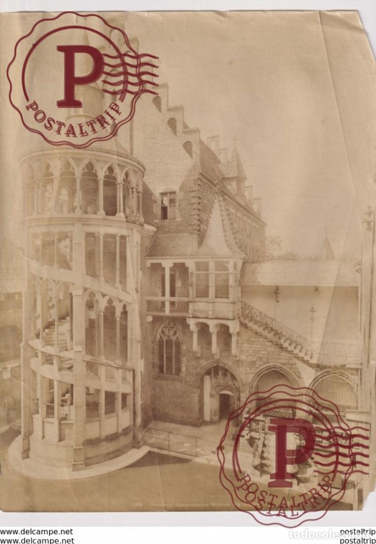Antique Photography: N&Uuml;RNBERG GERMANISCHES MUSEUM DIE TREPPE LL CRACK SEE SCAN 28*22CM PHOTOGRAPHIE