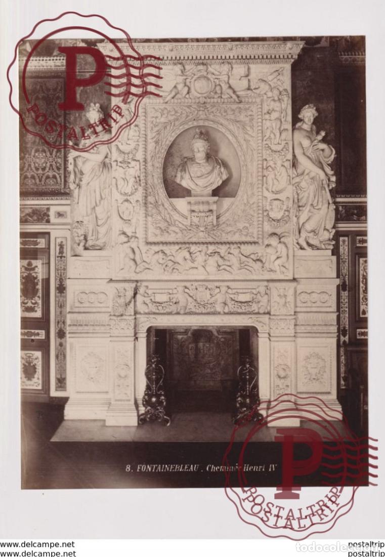 Fotografia antiga: FRANCE FONTAINEBLEAU CHEMIN&Eacute;E HENRI IV 25*19CM PHOTOGRAPHIE