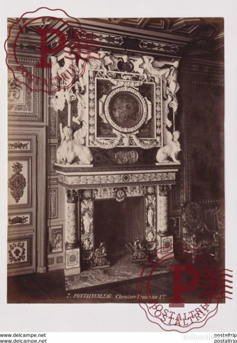 Fotografia antiga: FRANCE FONTAINEBLEAU CHEMINEE FRAN&Ccedil;OIS 1ER 25*19CM PHOTOGRAPHIE