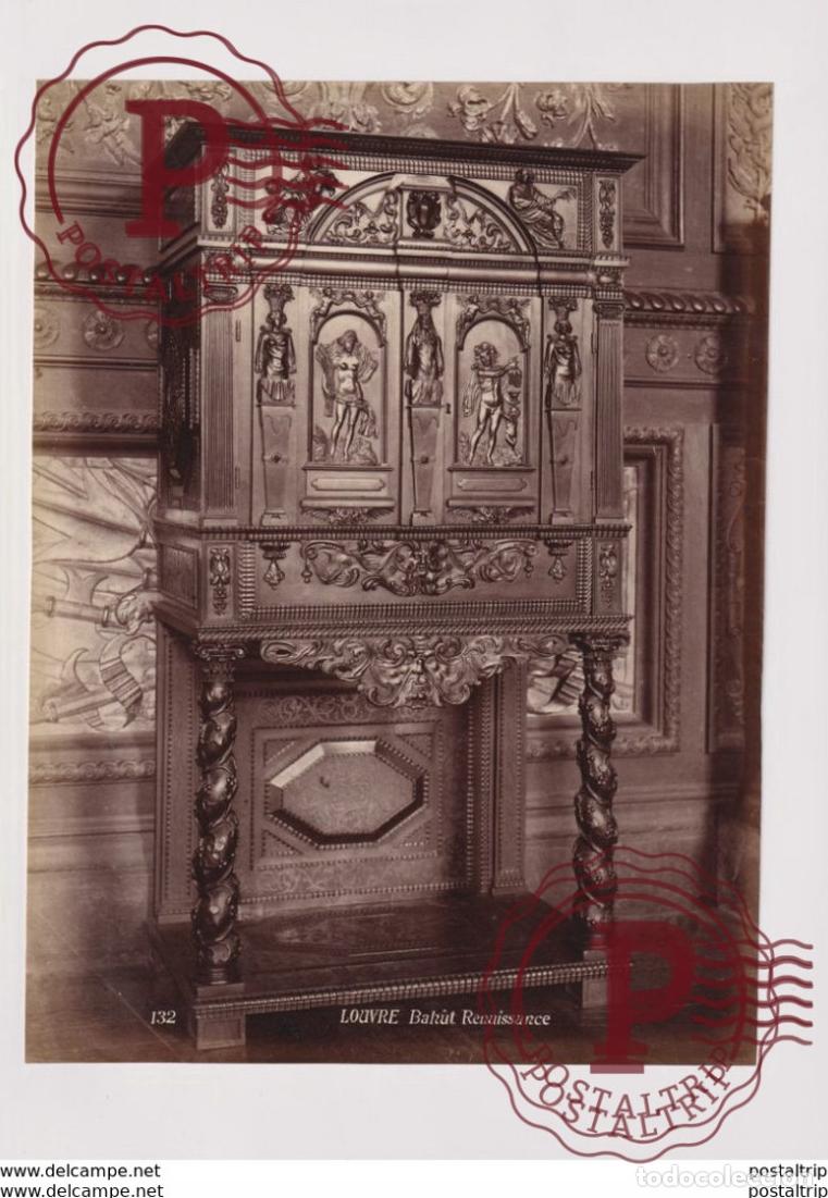 Antique Photography: FRANCE LOUVRE PARIS BAHUT RENAISSANCE 25*18CM PHOTOGRAPHIE