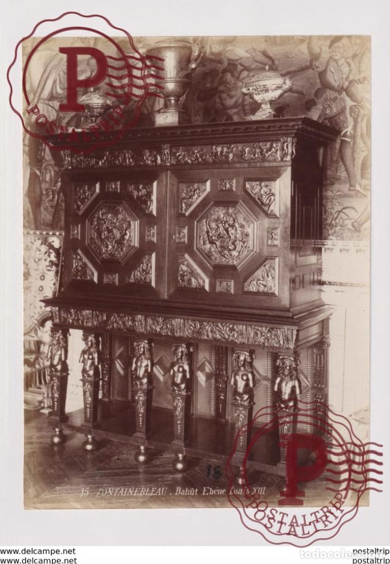 Antique Photography: FRANCE FONTAINEBLEAU BAHUT EBENE LOUIS XIII 25*18CM PHOTOGRAPHIE