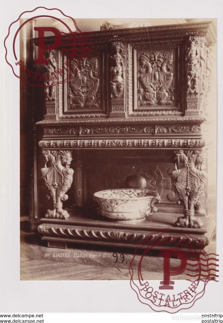 Photographie ancienne: LOUVRE BAHUT HENRI II 24*18CM PHOTOGRAPHIE
