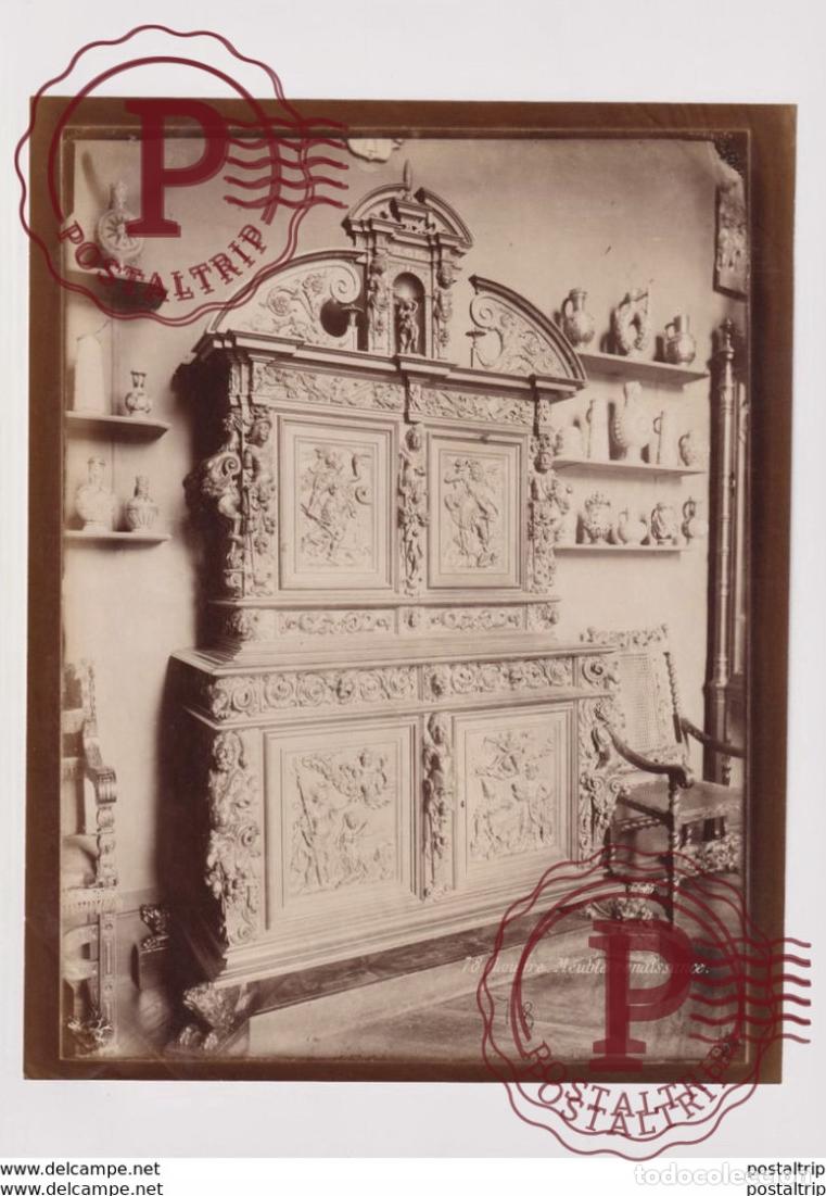 Photographie ancienne: LOUVRE MUEBLE RENAISSANCE 24*18CM PHOTOGRAPHIE