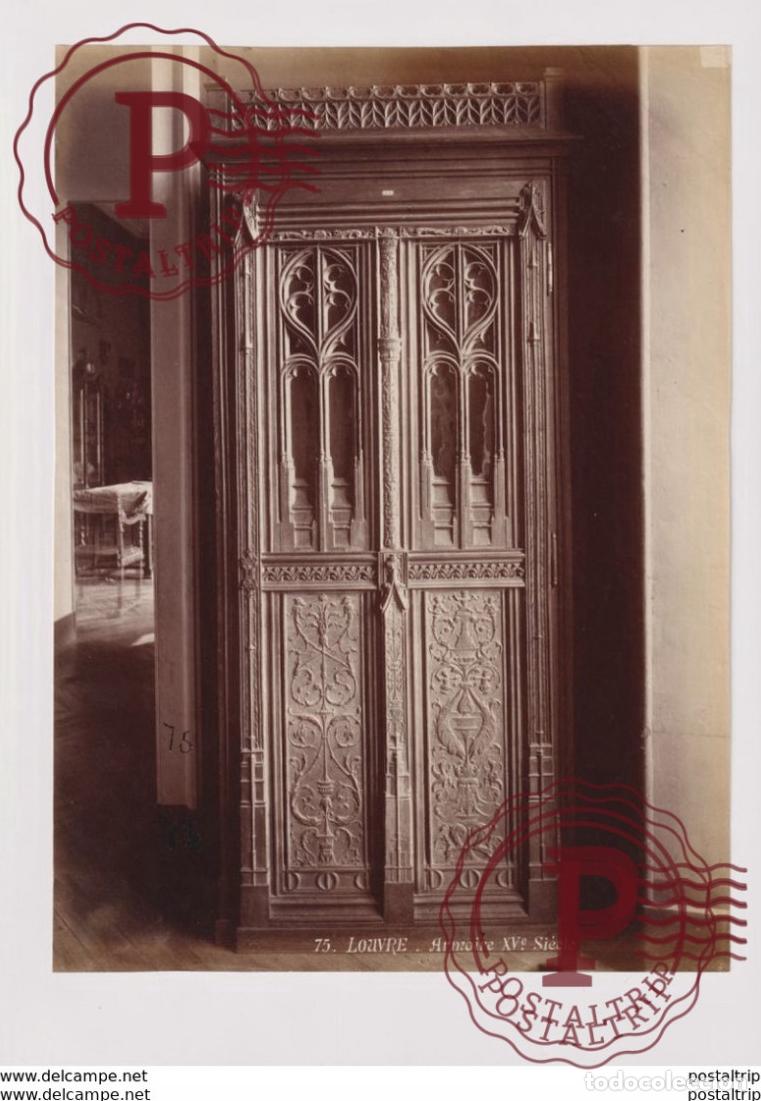 Photographie ancienne: LOUVRE ARMOIRE XV SIECLE 24*18CM PHOTOGRAPHIE