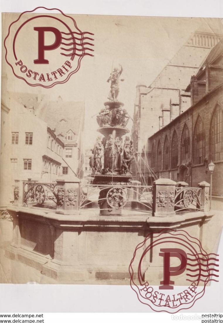 Photographie ancienne: NURNBERG BAVIERA DEUTSCHLAND CARL FRISEUR SALON A LA WIEN 25*21CM PHOTOGRAPHIE